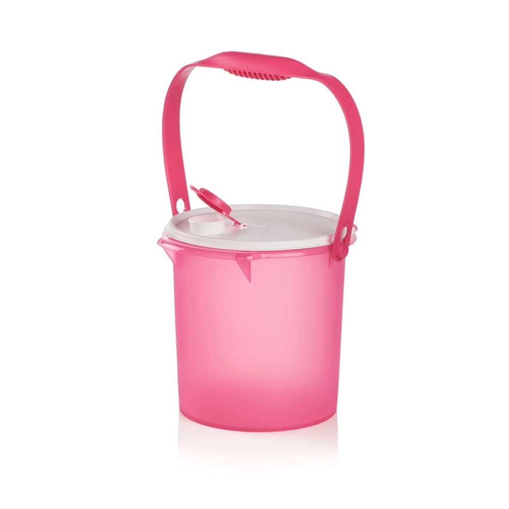 Tupperware Pink Punch Jumbo Canister with Handle 4.8L